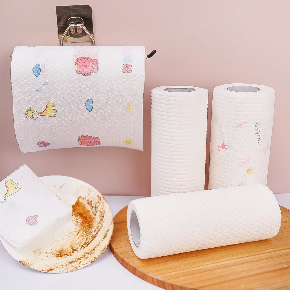 Disposable Rags Dish Cloth Non-woven Kitchen Non-stick Oil Dishcloths Wipes Super Absorbent Reusable Household Cleaning Cloth