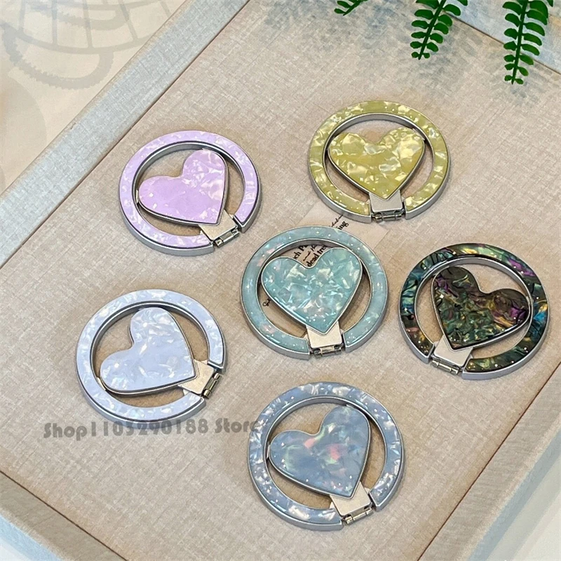 

Cute Shell Pattern Magnetic Folding Phone Holder Grip Tok Griptok Phone Stand Holder Support For iPhone For Magsafe Smart Tok