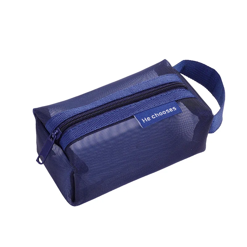 Dark Series Vintage Simple Three-dimensional Square Nylon Mesh Coin Purse Pouch Key Lipstick Earphone Organizer Card Bag