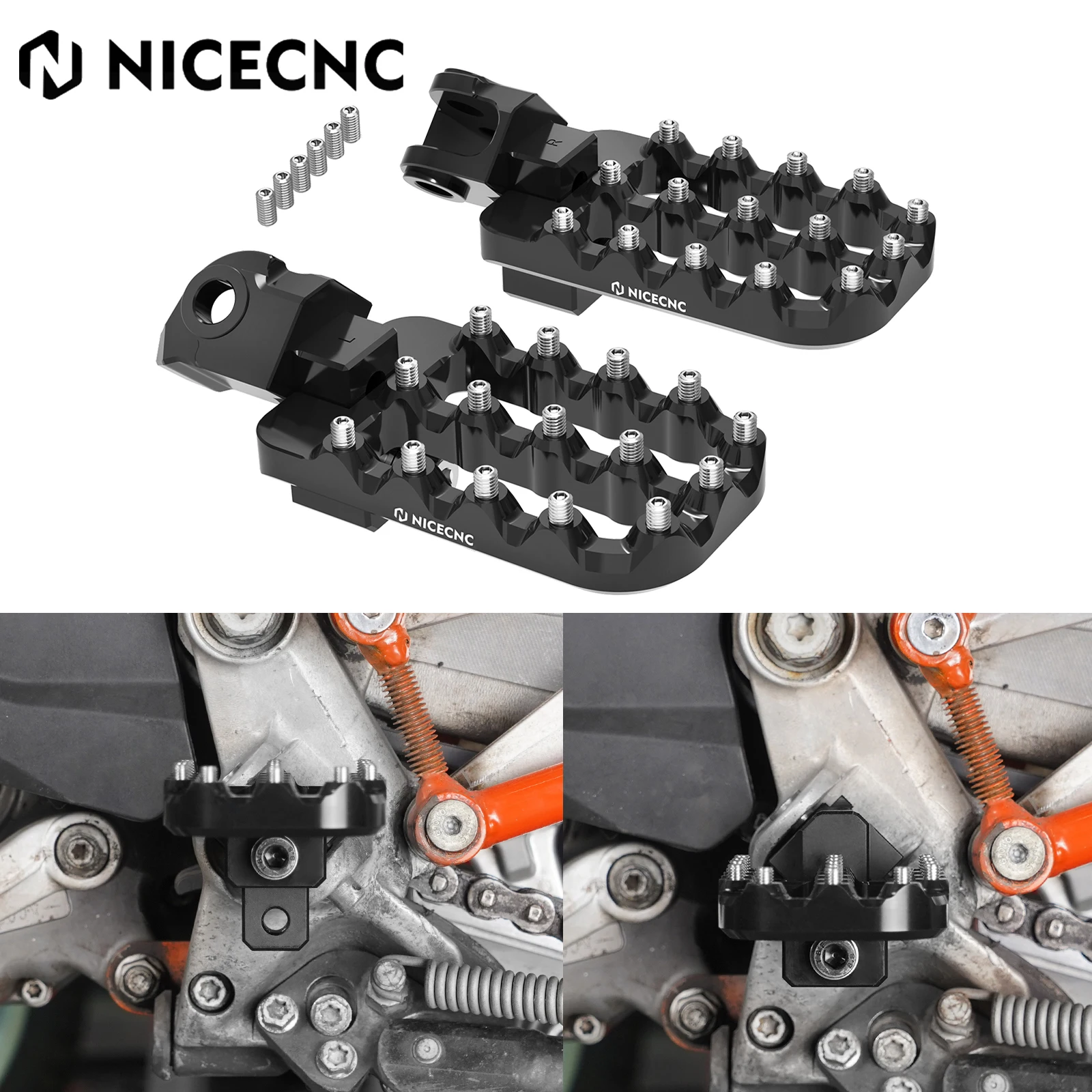 

For KTM 690 Enduro R SMC R 2008-2024 Footrest Footpegs Lower 20mm 790 890 Adventure/R 950 990 1050 1090 ADV 1290 Adventure R S T