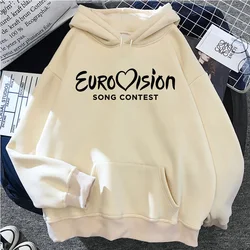 Eurovision-Sudadera con capucha para mujer, ropa de anime, top de manga larga, Invierno