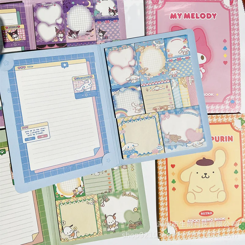 Kawaii Sanrio Hello Kitty Convenience Book Mymelody Kuromi Cinnamoroll Note Book Cute Paste Notepad Student Office Stationery