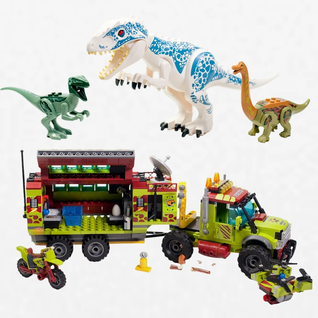 Moc Jurassic Dinosaur Alive Ship Toys Bouwsteen Ontsnapping uit de oceaan Mosasaurus Montagestenen Educatieve sets Kinderen Cadeau