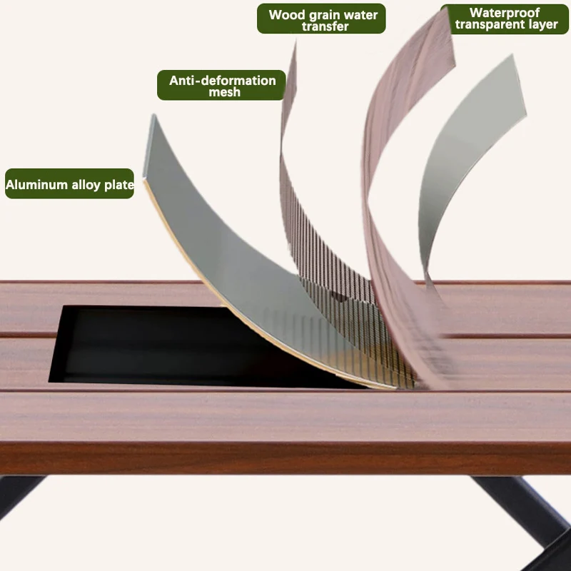 Table de réchaud de camping multifonctionnelle IGT, table de bureau en bois extensible, équipement de cuisine en plein air pliable et portable