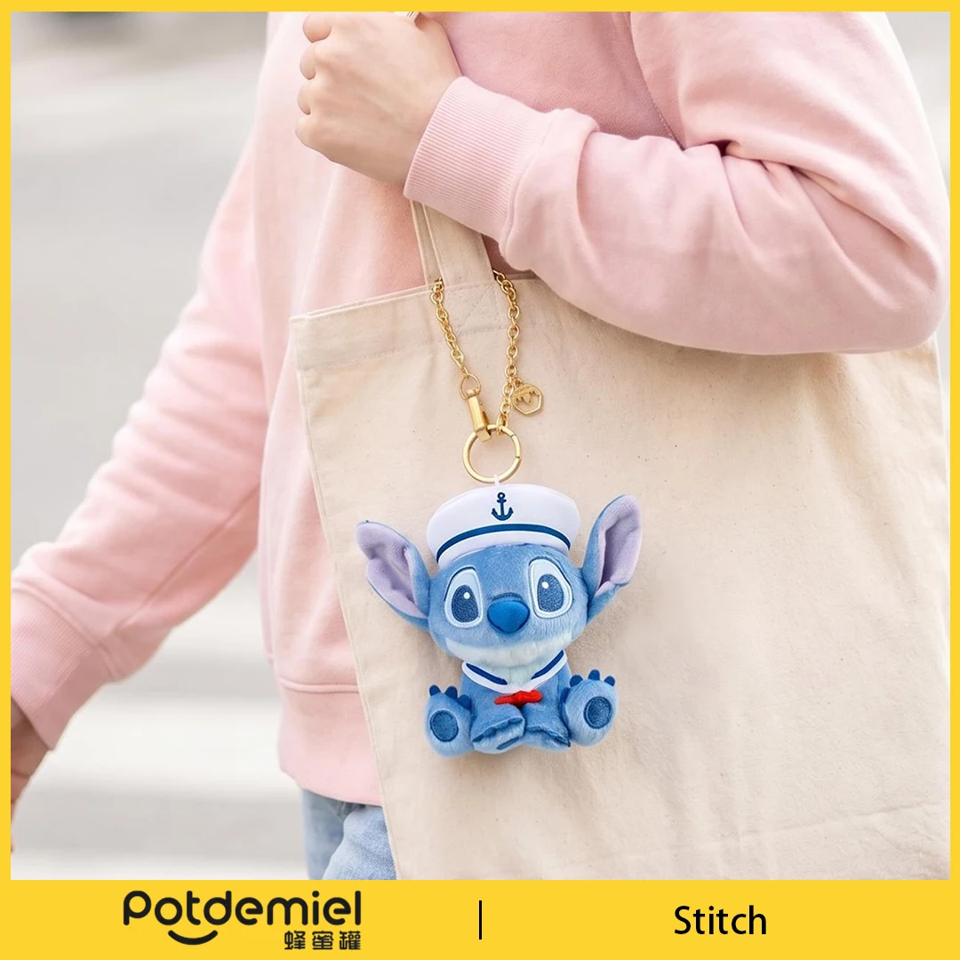 

Potdemiel Disney Lilo & Stitch Stitch Plush Key Ring Lovely Soft Cartoon Ornament Gift For Teen Girls Bag Wallet Decor