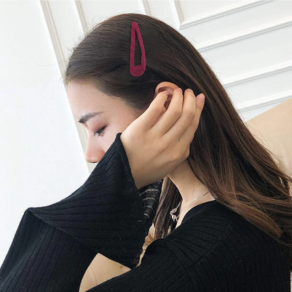 

10Pcs Mixed Color Handmade Cloth Hairpins Metal Bobby Pins Hair Barrettes for Women Girls Stylish Hair Accessories
