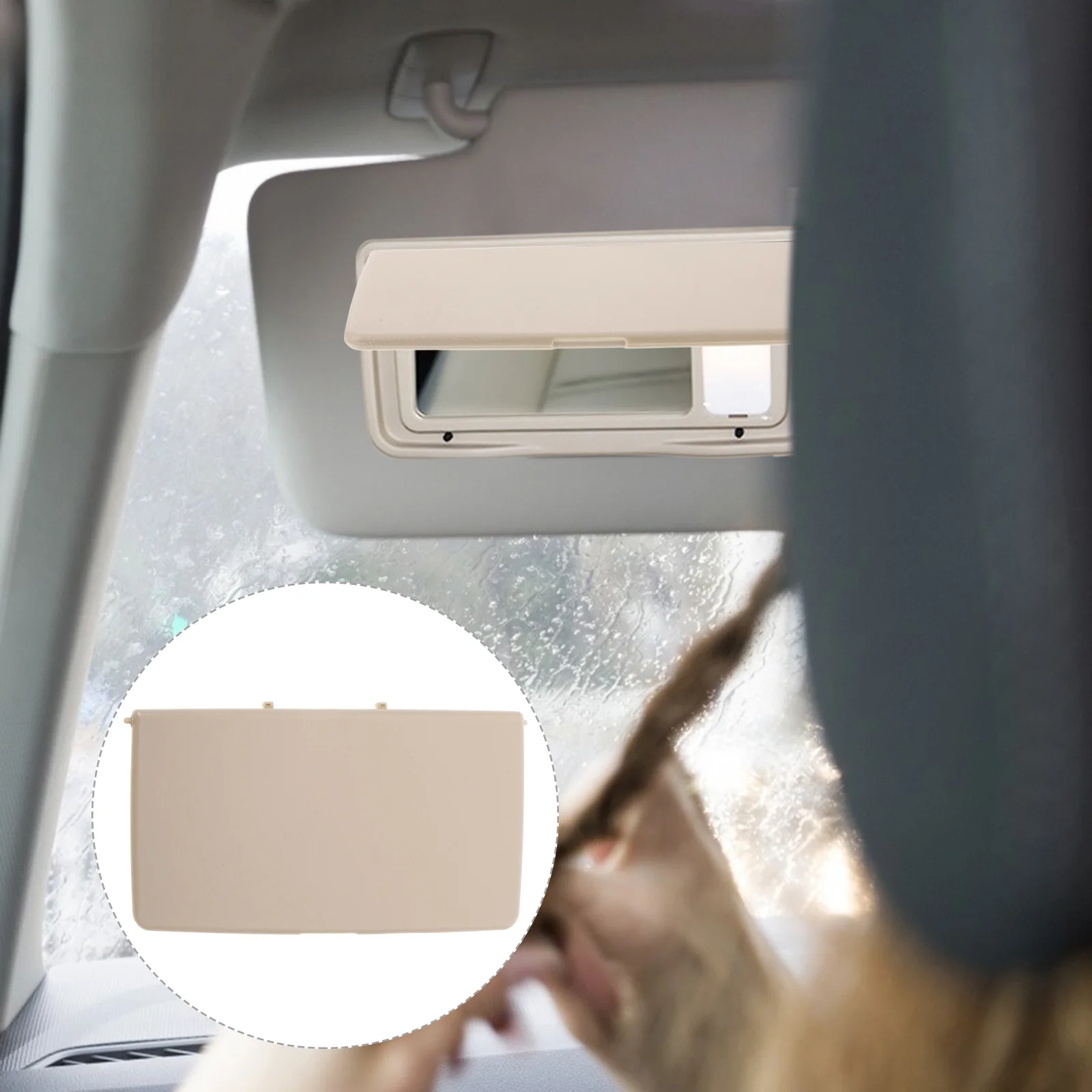 Sun Visor Mirror Cover Universal Automotive Vanity Mirror Cover Sun Visor Mirror Cover Simple Installation Visor Makeup Grooming