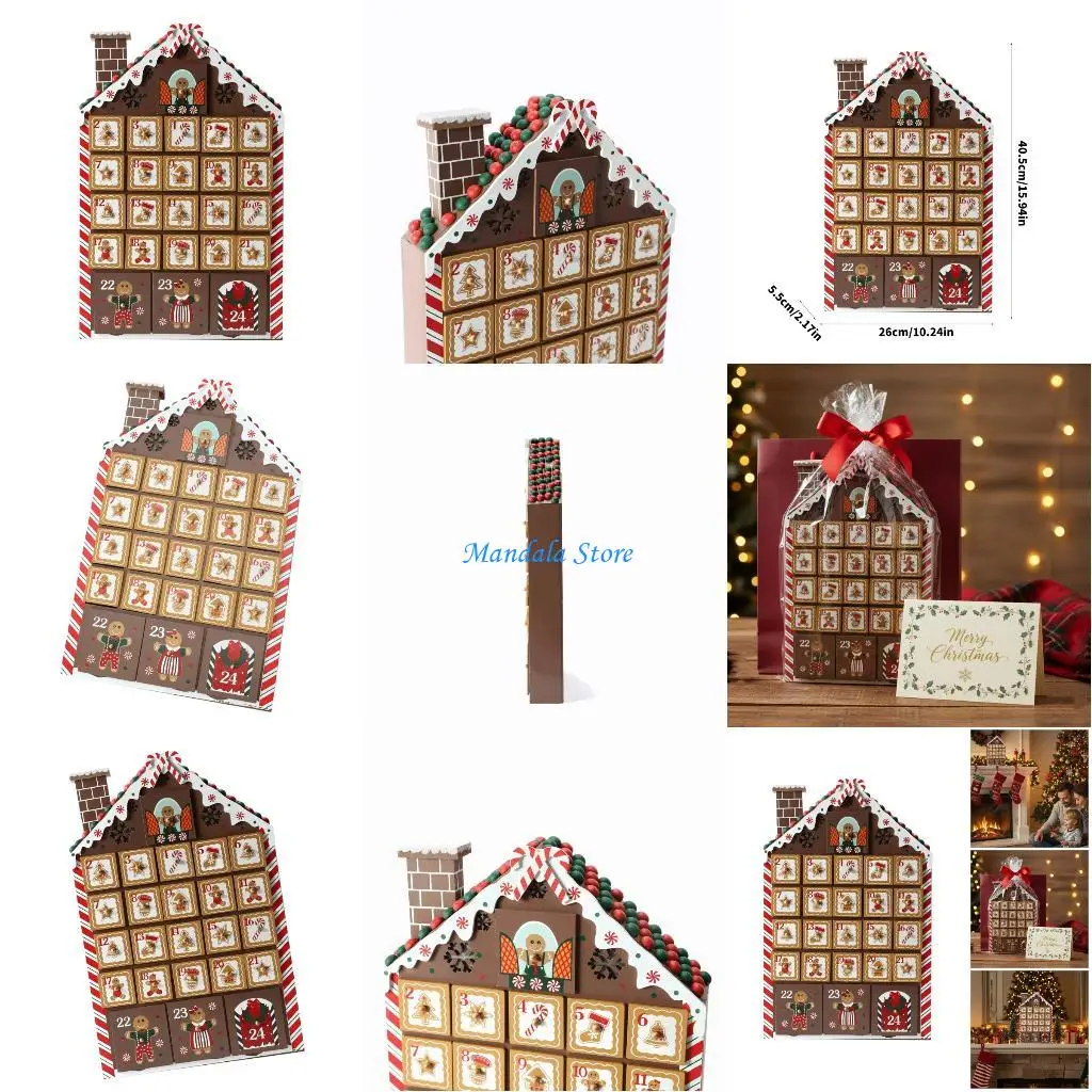 

U2JC Christmas Advent Calendar With 24 Drawers For Kids Adult Festival Celebration