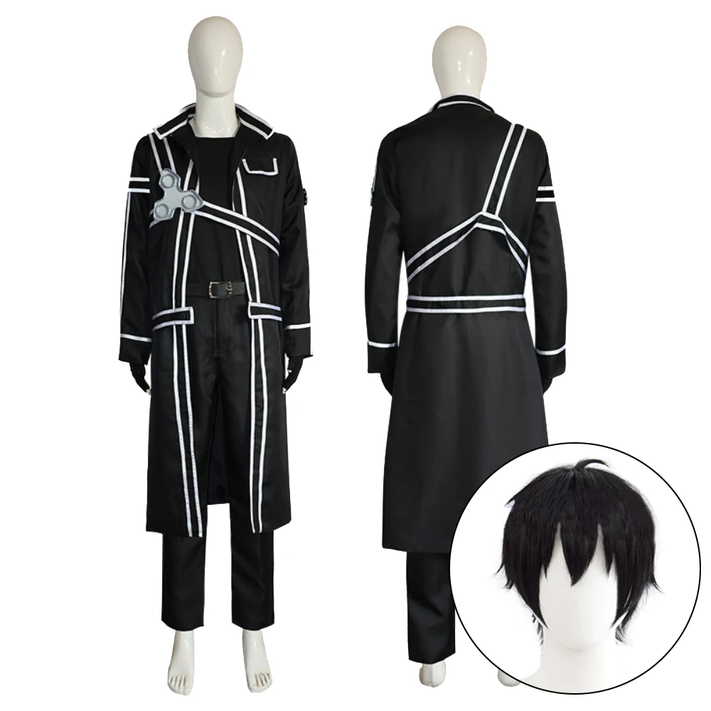 

Anime Kazuto Cosplay Costume Disguise Coat Pant Full Set Uniform Suit for Adult Outfit Halloween Carnival Party Clothes Roleplay