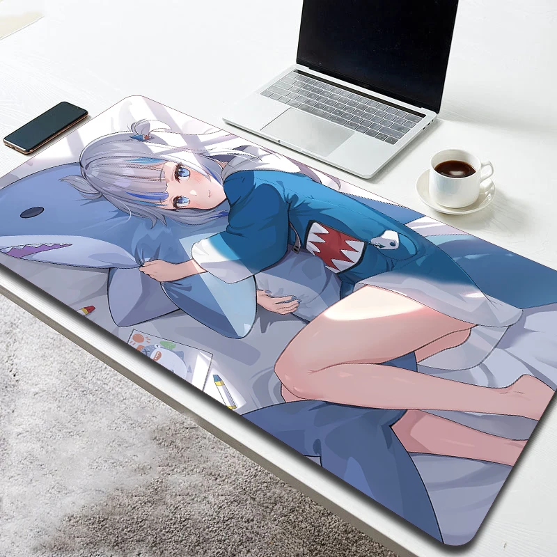 

Gawr Gura 40x80 Extra Large Comic Mouse Pad Gamer Computer Table Pad Gaming Room Accessories Kawaii XXL Anime Mousepad Play Mat