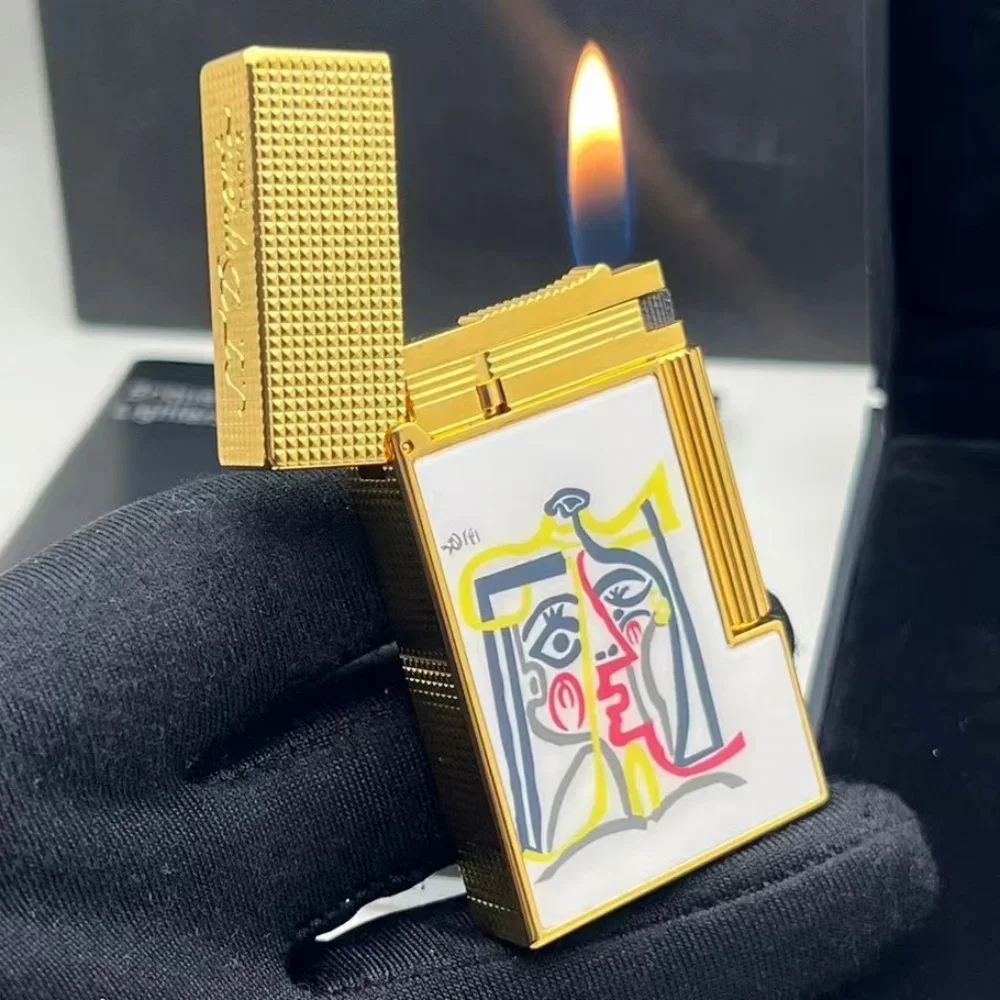 S.T. Dupont lighter Picasso co-branded, crisp sound lighter, top quality, Original bottom plum screw,men's gift