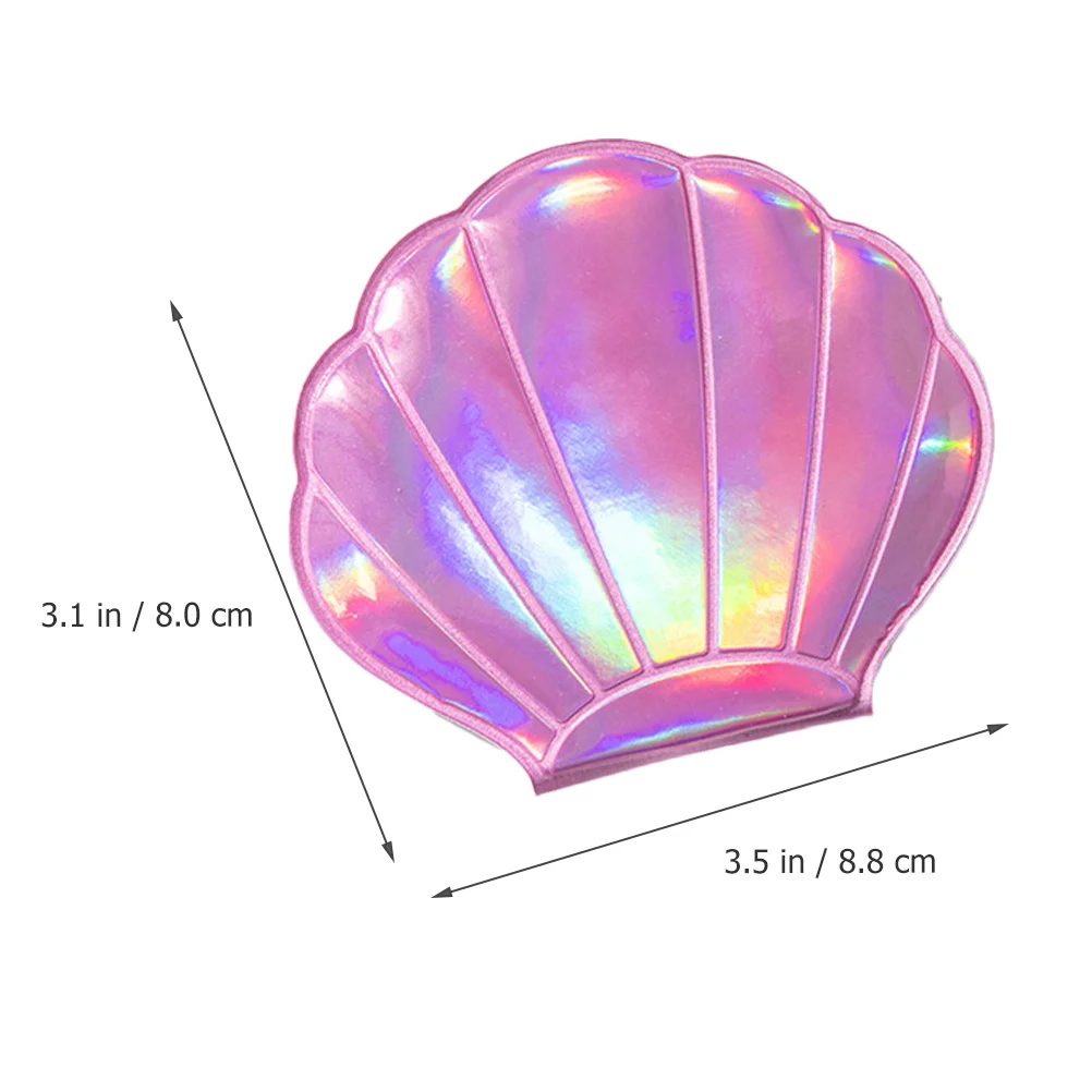 5Pcs Shell Portable Makeup Mirrors Travel Compact Foldable Double Sided Small Hand Mirror Multifunctional Wear Resistant Daily