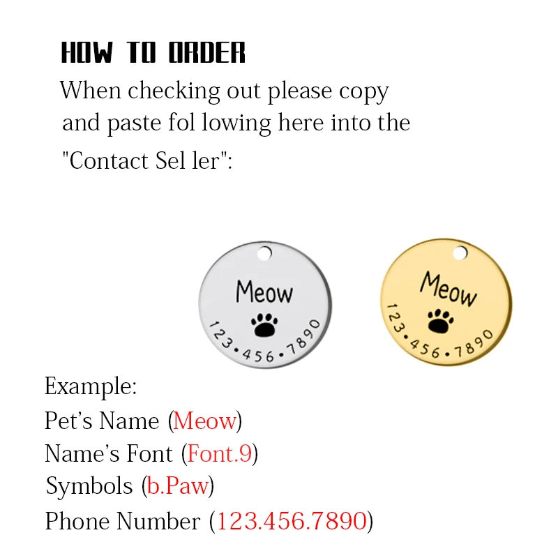 Personalized Pet Cat Dog ID Tag Collar Accessories  Custom Engraved Necklace Chain Charm Supplies For Dog Tag Name Products