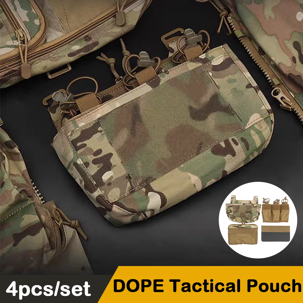 

Tactical DOPE Front Flap Pouch Hunting Magazine Pouches Molle Shooting Detachable Plate Carrier Vest G-hook Attachment