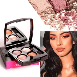 Eyeshadow Pearl Light 4 Color Eye Shadow Plate Earth Color Peach Blossom Makeup Multi-color Eye Shadow Set for Women