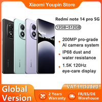 Global Version Redmi Note 14 Pro 5G MediaTek Dimensity 7300-Ultra NFC 200MP Camera 1.5K 120Hz AMOLED Display 5110mAh Battery