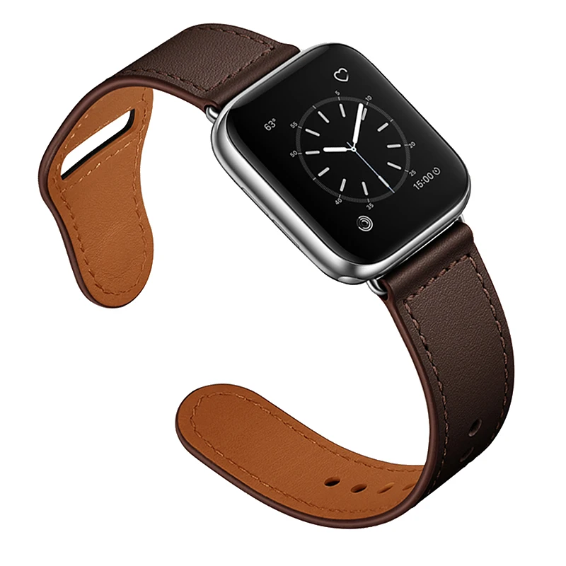 Apple Watch Ultra SE 87654321 series classic leather strap black brown men and women universal wristband 44mm 41mm 45mm 49mm