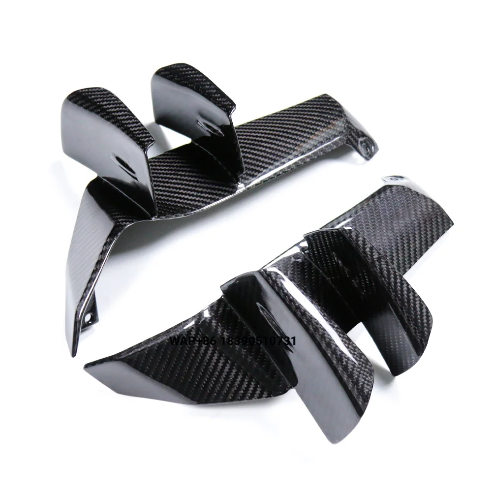 Carbon Real Full Pre-preg Dry Carbon Fiber Motorcycle Front Spoiler Winglet Aerodynamic Wing Kit for MT09 2024 2025