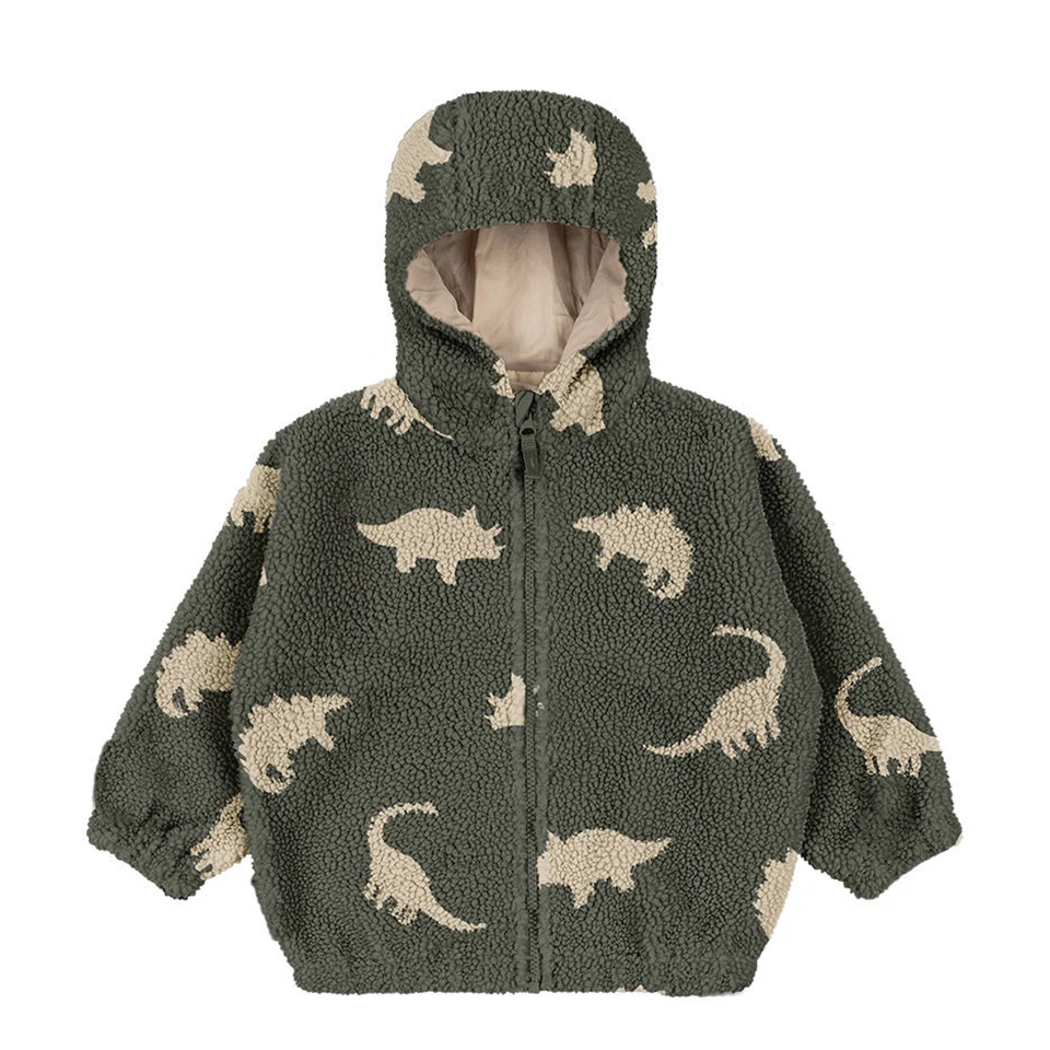 2025 Herfst KS Peuter Meisjes Lamswol Katten Jas Jongens Cartoon Katoen Fleece Uitloper Jas Kid Winter Kleding Kind Kever Jassen