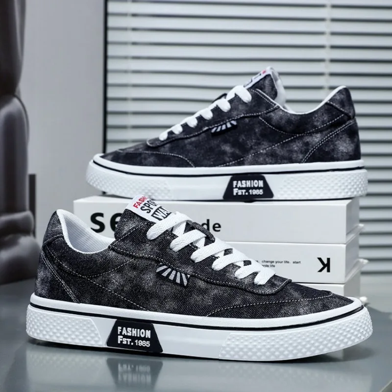 

Men Breathable Canvas Shoes Fashion Outdoor Casual Sneakers Youth Student Skateboard Shoes for Men Tennis Shoe Vulcanized Shoes