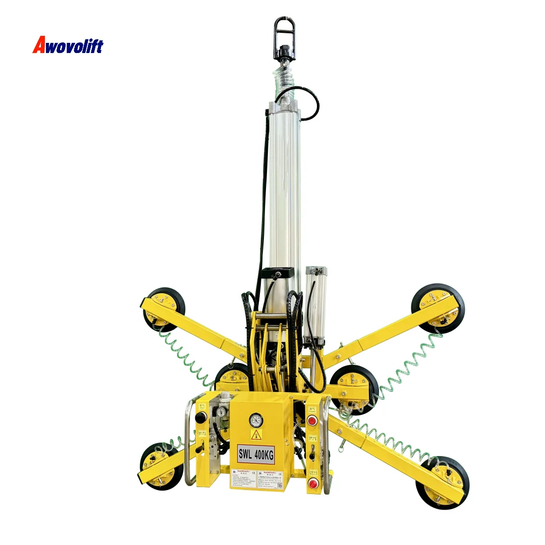 Awovolift glass vacuum lifter pneumatic cylinder automatic flip and rotate suction lifting equipment loading 450kg