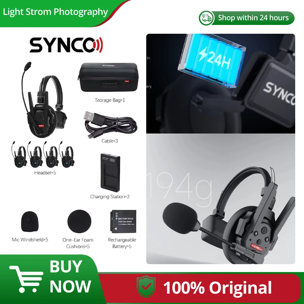 SYNCO Xtalk Xpro X1 X2 X3 X5 2.4 جيجا هرتز نظام اتصال داخلي لاسلكي كامل مزدوج واحد الأذن تخفيض سماعة رأس عن بعد لـ Boradcast #1