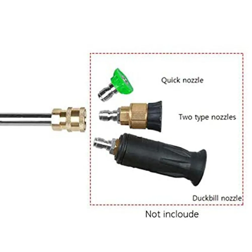 30° /90° /U-Shape Pressure Washer Lance Extension Nozzles 5000 PSI Spray Gun Power Pressure Washer Extension 1/4 Quick Connector