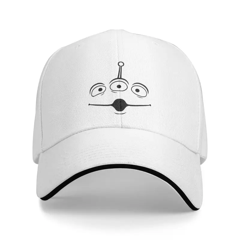 Custom Toy Story Green Aliens Face Baseball Cap for Women Men Breathable Dad Hat Performance