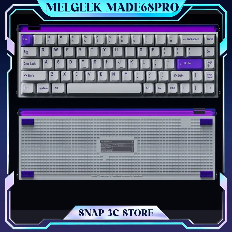 MelGeek MADE68 Pro+ Magnetic Switch Keyboard 8000Hz 0.01mm RT SOCD RGB Esports Gaming Mechanical Keyboard for Valorant CS2 PC