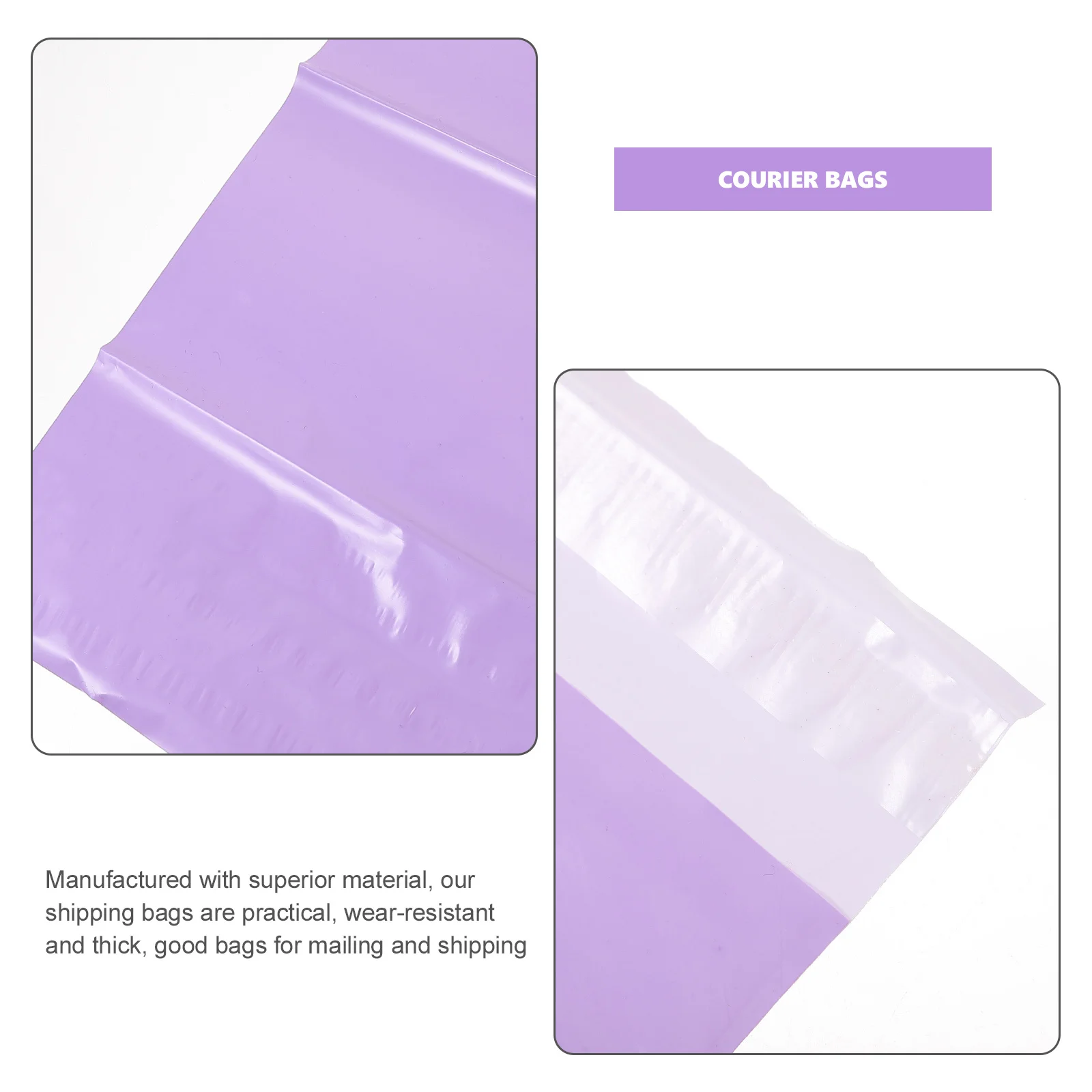 

100 шт. фиолетовые почтовые пакеты, самоклеящиеся герметичные утолщенные конверты для экспресс-доставки, упаковка для посылок