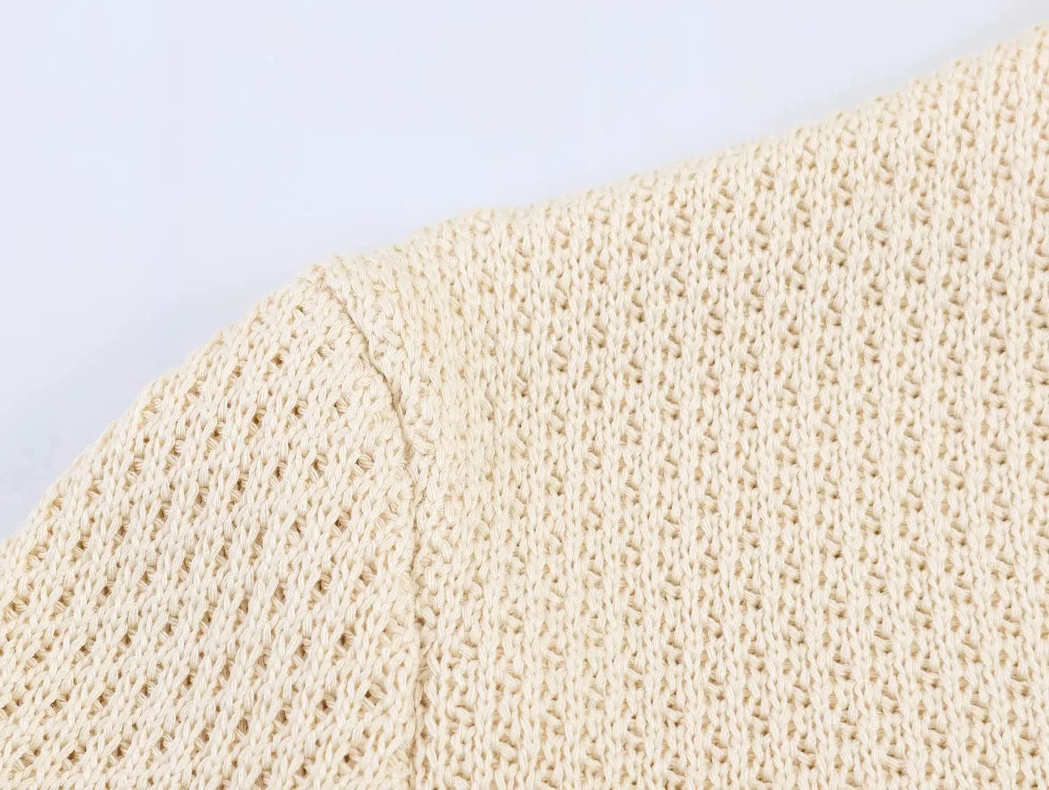 KONDALA Lässiges Damen-Strickrock-Set: V-Ausschnitt, Knöpfe, Kurzarm-Cardigan, Langer Rock – Modische Sommer-Urlaubs-Eleganz 2026 – Detail 12
