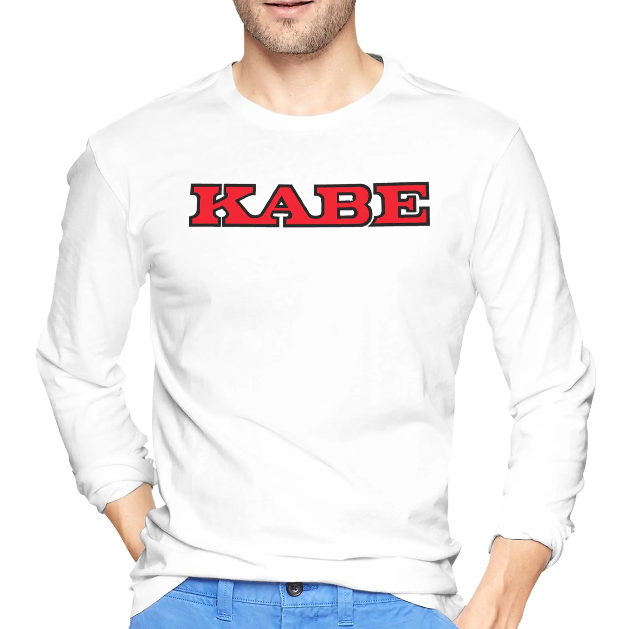 

Kabe caravan Men's Long Sleeved T-shirt Breathable Round Neck T shirts Spring and Autumn Men tops