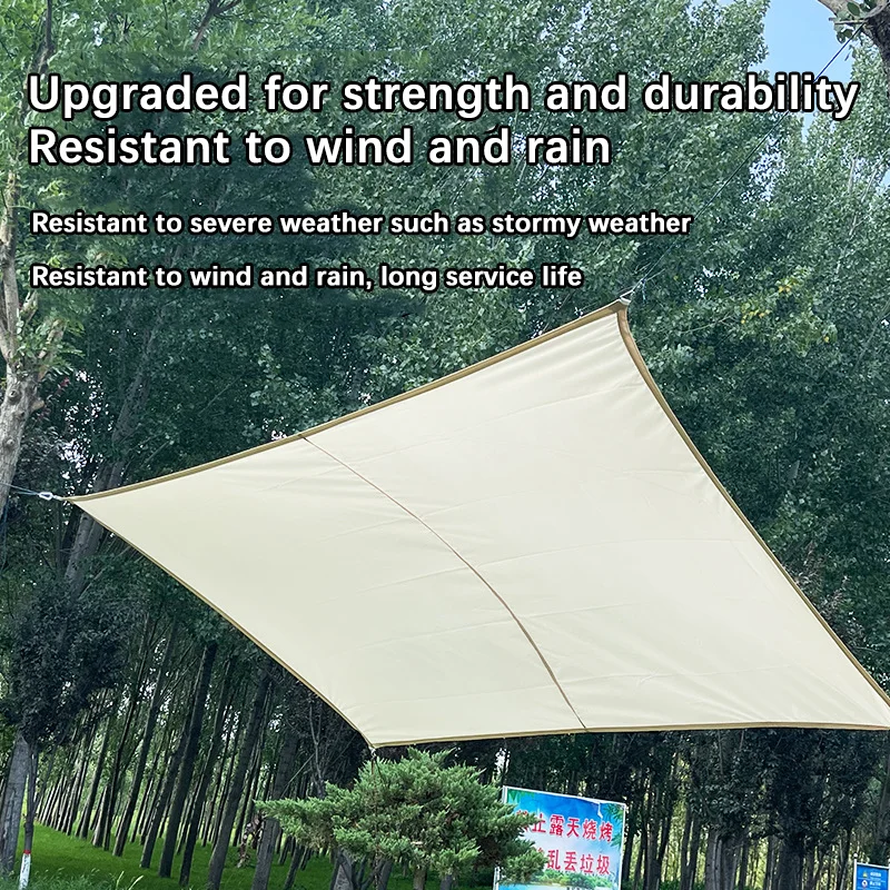 Waterproof Triangle Sun Shade Sail Canopy 98%UV Block Sun Shelters For Outdoor Facility&Activities Backyard Awning Camping Tent