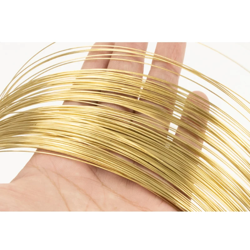 H65 DIY Soft Solid Raw Annealed Brass Wrapping Wire 0.2mm 0.3mm 0.4mm 0.5mm 0.6mm 0.7mm 0.8mmm 0.9mm-4mm Various Lengths
