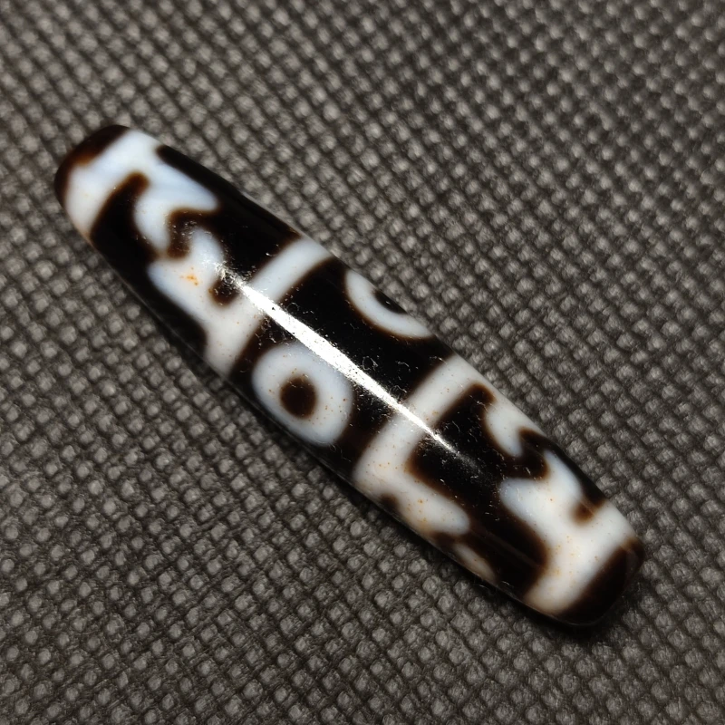 High Oily Cinnabar Agate Stone Tibetan Black/White Magic Weapon Totem Amulet Dzi Beads Jewelry Necklace DIY for Men&Women