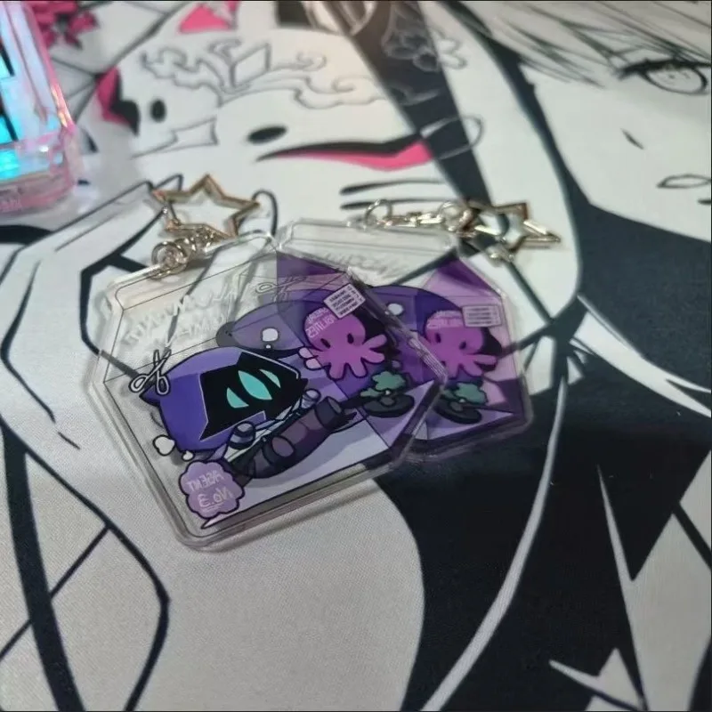 VALORANT أنيمي المفاتيح سلسلة مفاتيح مصنوعة من الأكريليك أكياس كيرينغ سيارة قلادة أطفال أصدقاء هدية لمحبي جمع حلية تأثيري