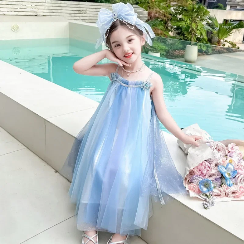 

Girls Dress Summer Thin Children's Suspender Dress Summer Baby Little Girl Beautiful Princess Fashion Casual