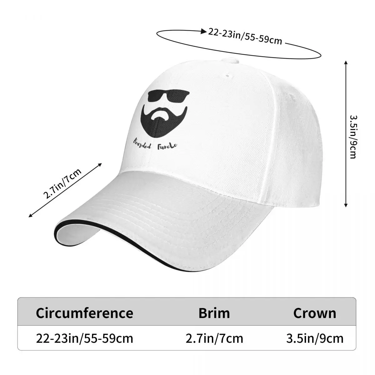 Bearded Uncle Baseball Cap Funny Uncle y2k Retro Hip Hop Hats Summer Women Men Outdoor Hot Sale Design Snapback Cap