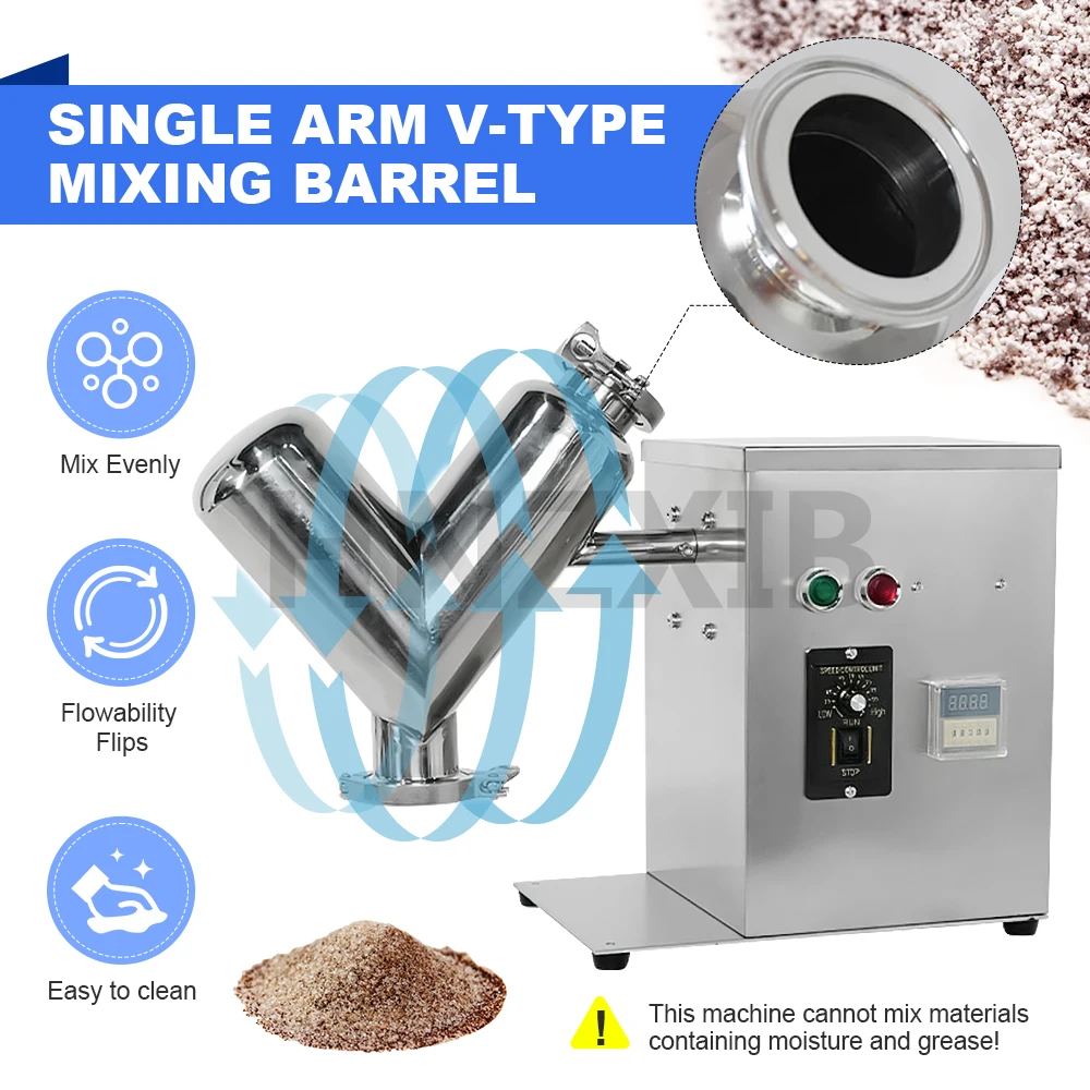 2L V-mixer High Frequency Food Mixer V-Type Dry Powder Powder Mixing