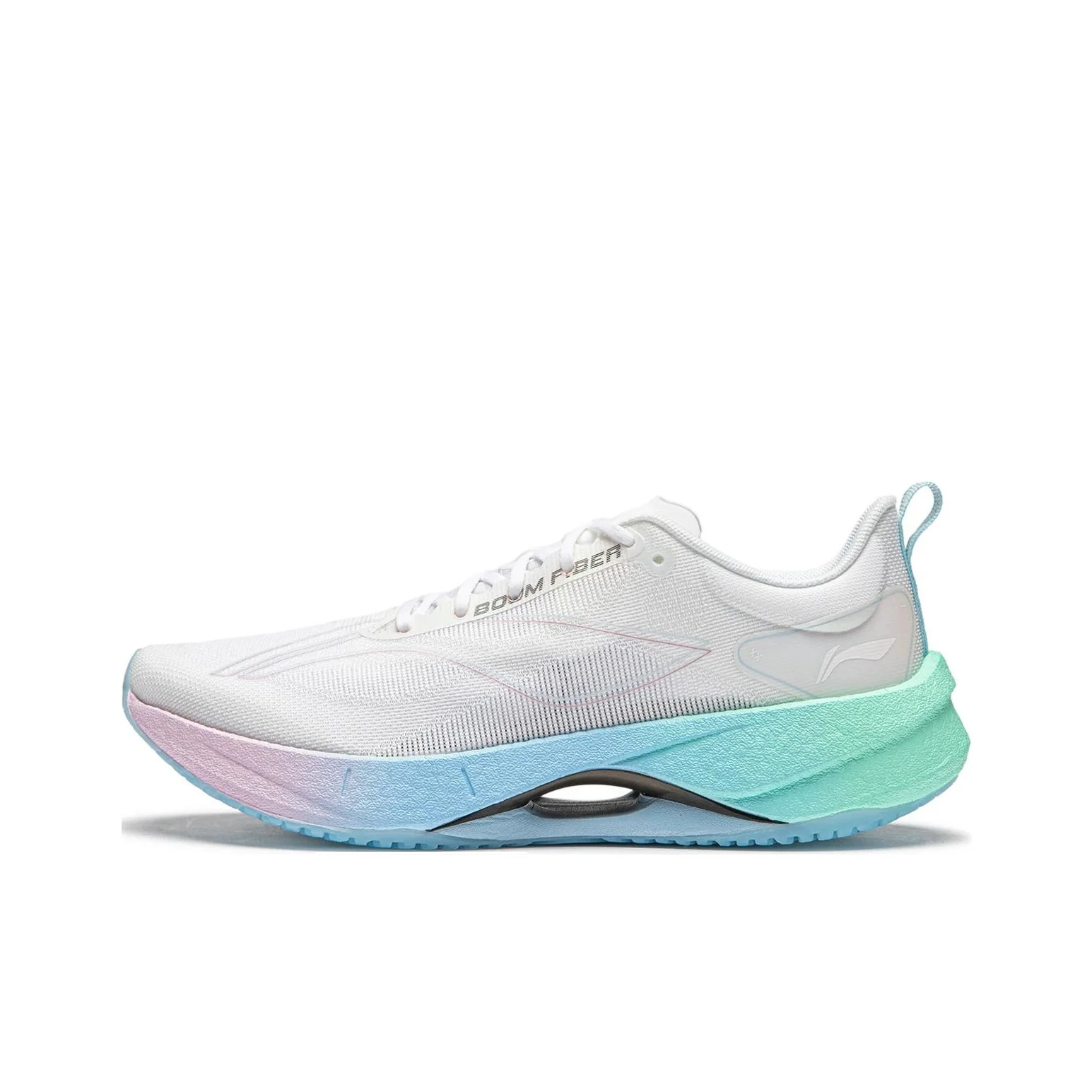 Li Ning Ultra Light 21 Breathable Low top Running Shoes Women's White Blue ARBU002-9