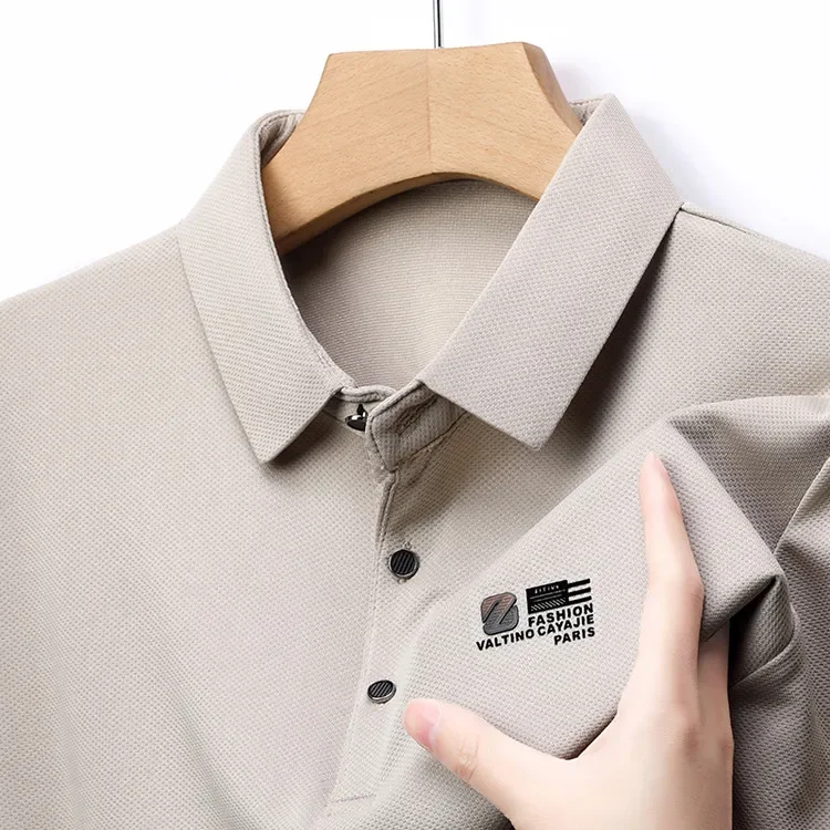 Hot Sale Summer New Trendy Casaul Short Sleeved T-shirt  Polo  Collar  Men Tee