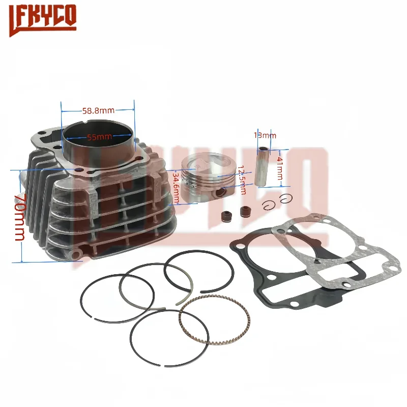 Zestaw cylindrów motocyklowych 55 mm do Honda Cross Super Cub 110 C110 NBC110 Wave110i AFS110 EFI CRF110 CRF110F Duży do 132CC