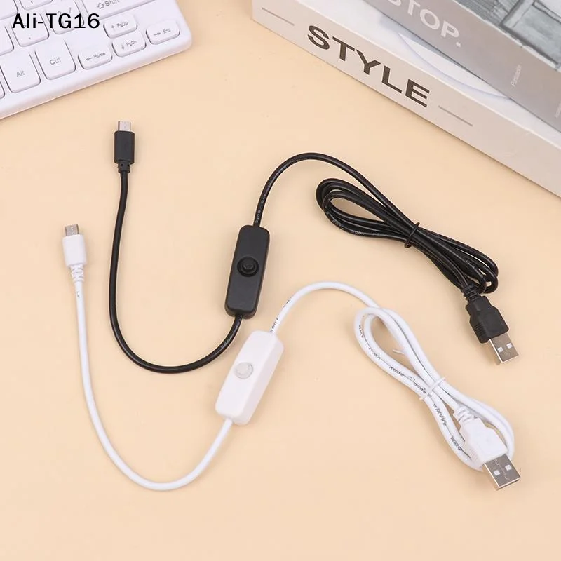 USB Type-C Extension Cable With On Off Switch USB To Type C Extension Cable For USB Lamp USB Fan LED Strip Lamp Bulb Light