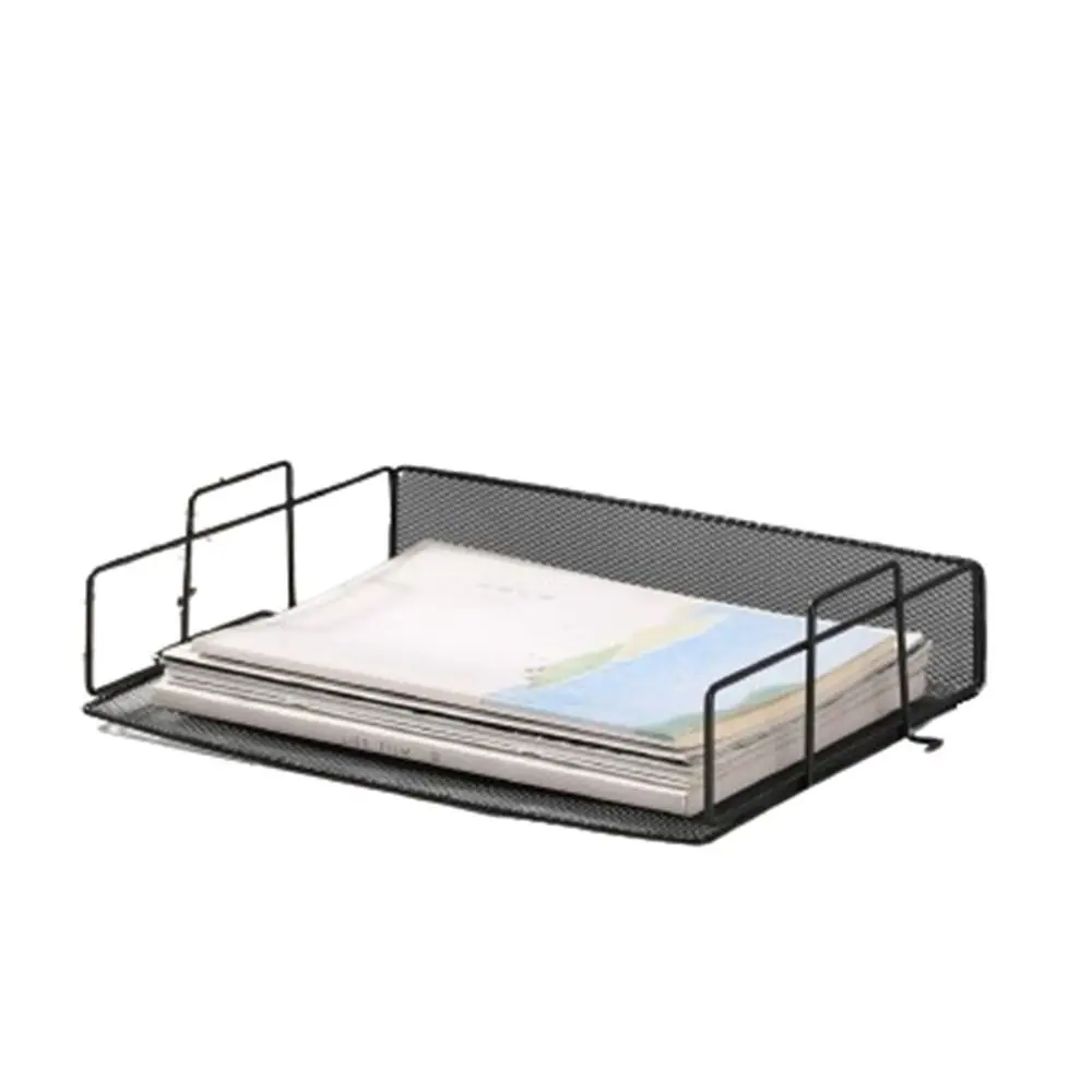 

Single Layer File Storage Rack a4 Stackable Letter Tray Organizer Sturdy Durable Desktop Document Shelf Newspaper