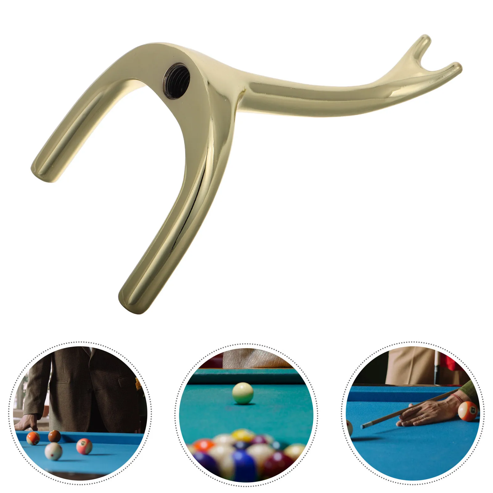 

Billiards Bridge Head Pool Cue Stick Metal Screw On Durable Pool Table Accessory Storage Holder Multifunctional Cue Rest Stick