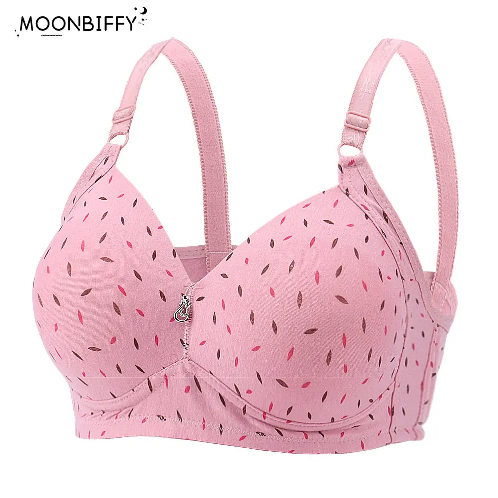 Large Size D Cup Bras for Women Sexy Lingerie Push Up Brassiere Mommy Girls Bralette Wire Free Cotton Underwear Female Lingerie