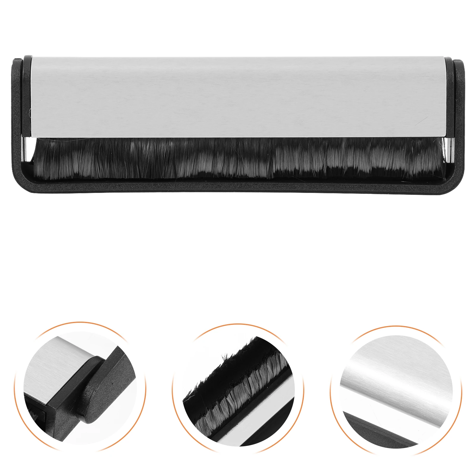 

1pc Carbon Fiber Soft Bristle Brush For Vinyl Records Tool Turntable Cleaner Aluminum Handle Dust Removal No Damage Efficient