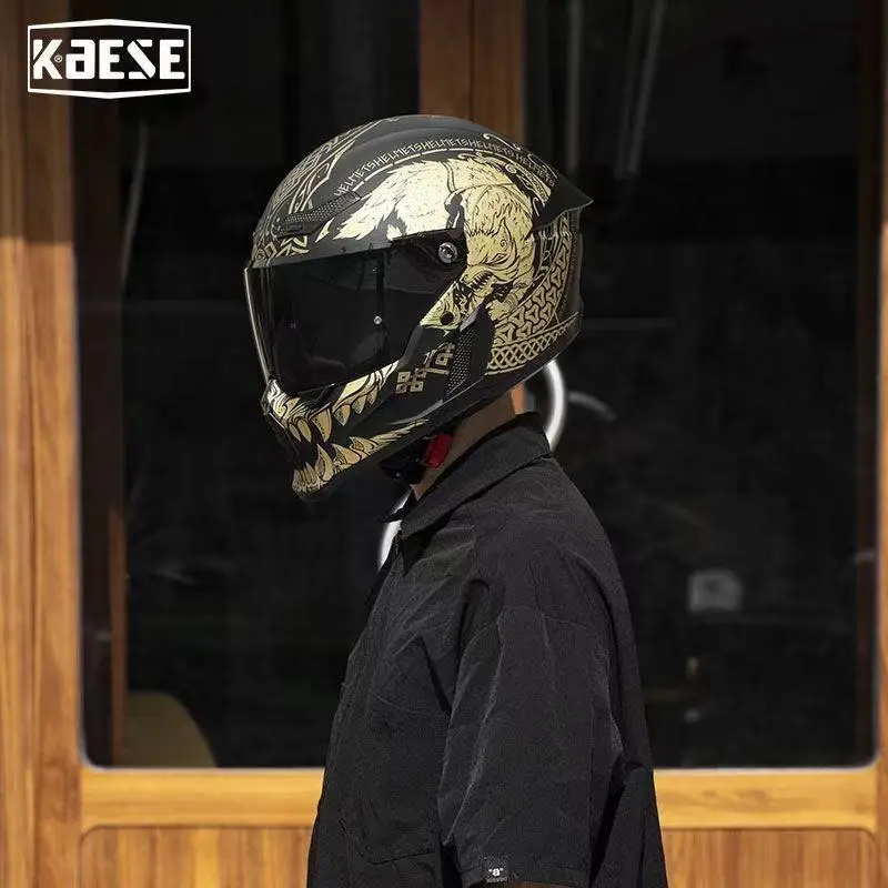 

Retro Vintage Look Full Helmet for Cafe Racer Classic Bikes DOT ECE Approved, Removable Padding with Modern Safety Features