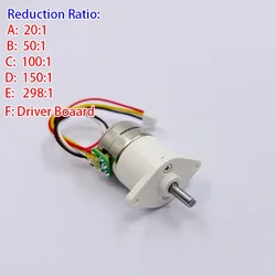 Micro 15MM Gear Stepper Motor DC 5V 6V 2-phase 4-wire Metal Gearbox High Torque Stepping Motor Driver Board For Robot Car Toy