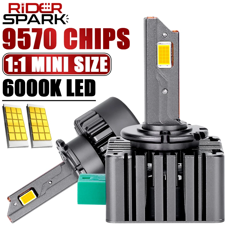 

D2S D4S Светодиодные фары 1:1 HID D1S D3S D5S D8S D1R D2R D3R D4R Двусторонние 9570 CSP CSP Canbus EMC 6000K Автомобильные фары 12 В 24 В